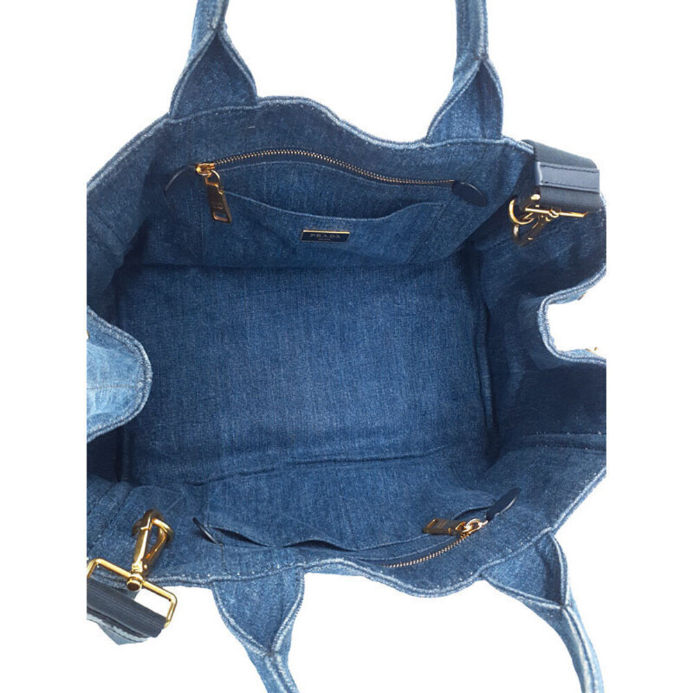 Prada Canapa Denim Tote Bag - Picture 3 of 9